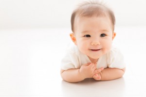 asian baby in the room